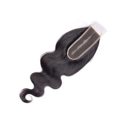 Body Wave 2x6 Closure Human Hair Transparent 2x6 Lace Closure Hair Extensions for Women Straight Hair Natural Color Pre Plucked