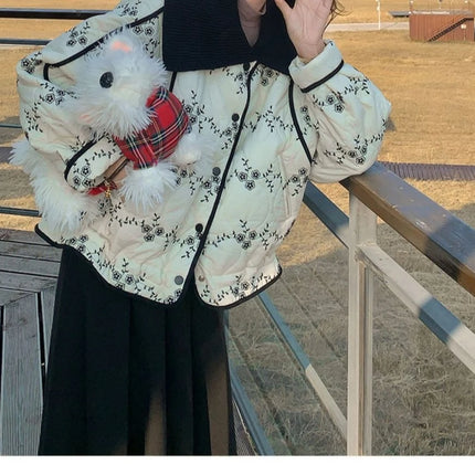 Women's Winter Clothing with Fashionable and Casual Temperament, High-end Warm and Age Reducing Cotton Clothing