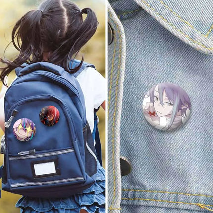 Anime Game Character Kamishiro Rui Pins PJSK Cartoon Round Brooches on Backpack Shirt Accessories Jewelry Badge Gift for Friends
