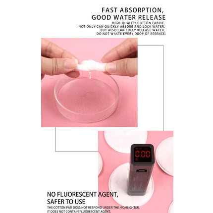 100pcs Cotton Pads Round Make-Up Cotton Soft Make Up Nail Polish Remover Makeup Remover Pads Disposable Clean Cotton for Face