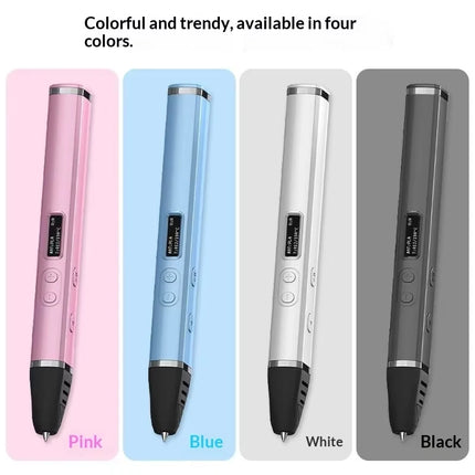 For Doodling Making Holiday Presents 3D Printing Pen With Oled Display temperature Control And Fast Extrusion With PLA Filament