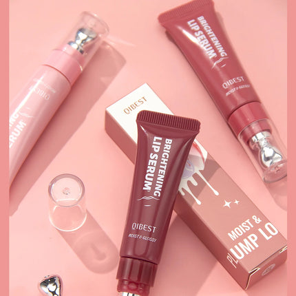QIBEST Mirror Pearl Lipgloss Long Lasting Moisturizing Lipstick Shine Glitter Lip Glaze Non Stick Cup Jelly Pout Lip Tint Makeup