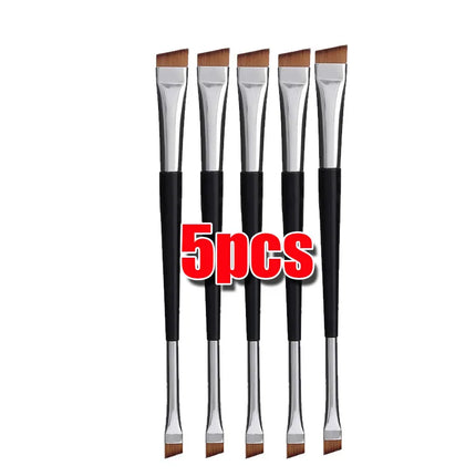 1/10pcs Double Head Blade Eyeliner Eyebrow Brush Portable Soft Flat Fine Eye Liner Brow Contour Makeup Brushes Make Up Tools Set