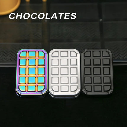 Fidget Slider Chocolate Shaped Magnetic Metal Fidget Toys EDC Adult Fidget Toys ADHD Anxiety Relief Toy Restless Toys