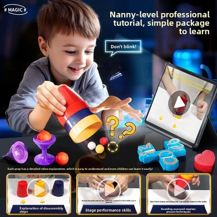 Fantastic Magic Trick Gift Box Set Awesome Poker Show Props Toy for Children Creative Birthday Present Home Party Performance