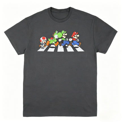 2026 New Mario Imitation of The Beatles Funny Graphic Unisex Cotton Shirt,There Are Children Size, Summer Men's Fashion T-shirt