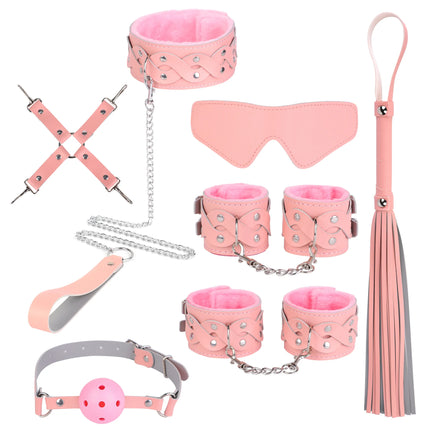 Punk Gothic Sexy Style Erotic Sex Toys For Women Adults Games Nylon Bondage BDSM Kits Handcuffs Sex Whip Mouth Gag Blindfold