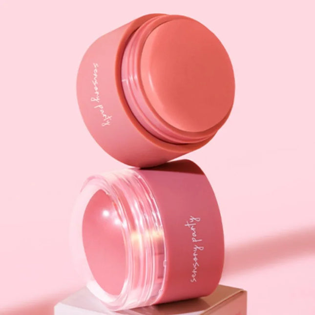 Soft Blush Cream, Single Color Palette for Young Girls, Peach Orange Blush, Rouge Nude Makeup, Multi-purpose Lipstick and Blush