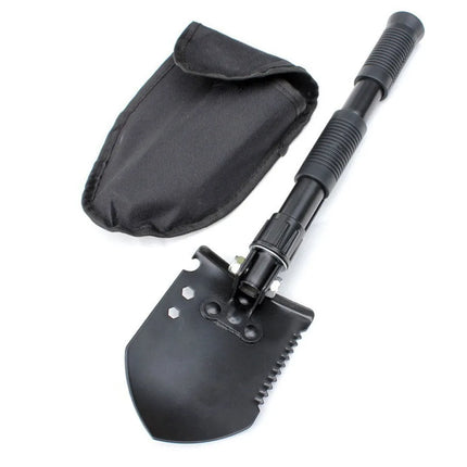 Multi-functional Folding Shovel High Carbon Steel with Storage Bag Truck Mounted Shovel Thickened Camping Shovel Outdoor Field