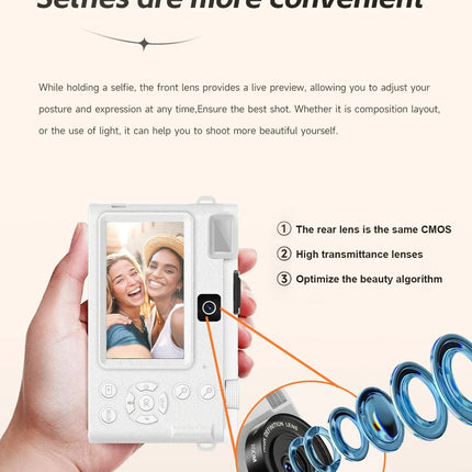 5K Professional Digital Camera Wide Angle Digital Zoom 64MP Camcorder Photography 3 Inch Screen Vlog Video Recorder WIFI Webcam