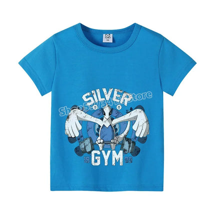Pokemon Pikachu Boy Girl T Shirt Cute Cartoon Baby Clothes Squirtle Gengar T-Shirts Charmander Eevee Print Tees Kids Summer Tops