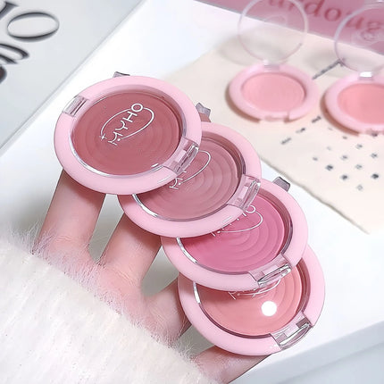 1Pc Monochrome Blush Face Mineral Pigment Peach Orange Nude Pink Matte Natural Blush Contour Shadow Cheek Blusher Cosmetics