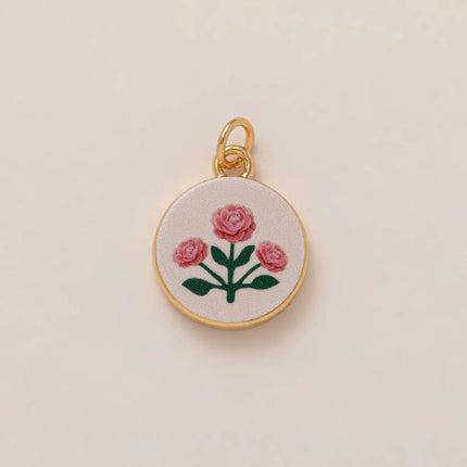 Popular DIY Color Accessories Pendant for Women's 12th Birthday Love Flower charms jewelry making
