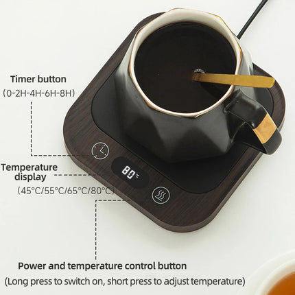 35W Coffee Mug Warmer Cup Heater Heating Pad Electric Hot Plate 5 Gear Temperature Warmer Coaster For Milk Tea Water 220V