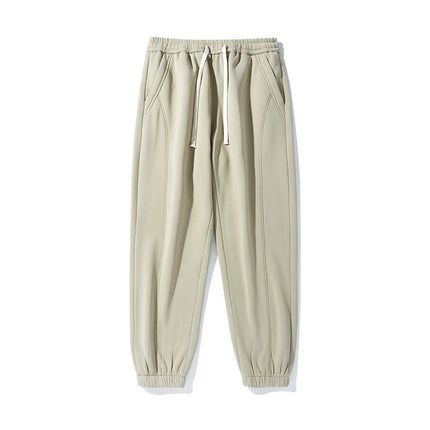 DUKEEN 500G Heavyweight Fleece Men's Sweatpants Winter New Thick Warm Sports Casual Knit Joggers Men's Clothing