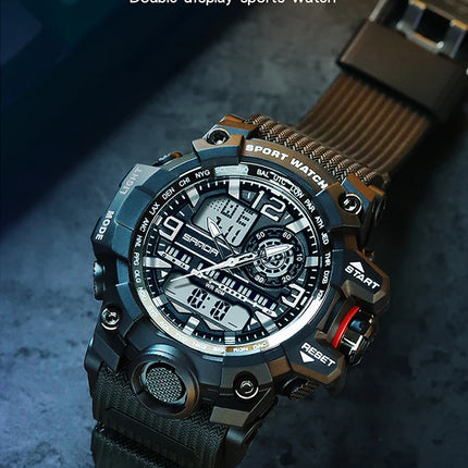 SANDA G style New Men's Watch 50M Waterproof Sports Military Quartz Watch For Male Electron Digital Wristwatch Reloj De Hombre