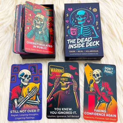 The Dead Inside Deck Tarot Cards , 54 Cards 13x8cm, Skeletal Divination Oracle, Meet Death Below Decks, Card Games