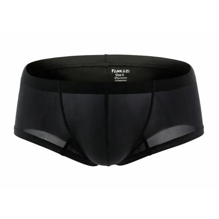 Men's Low-Rise Ice Silk Boxers Briefs Small Sexy Boxer Shorts Underwear Comfortable Panties for Men