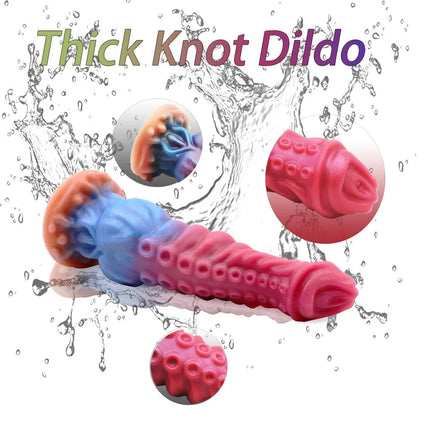 Realistic Silicone Tentacle Dildo With Strong Suction Cup Monster Thick Knot Dildos For Adults Fantasy Sex Toys For Men Women