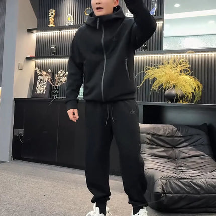 Men's Casual Hoodie & Sweatpants Set - Autumn Two-Piece Couple Outfit