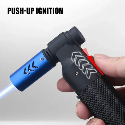 HONEST Metal Gas Lighter Jet Butane Cigar Lighter Windproof Kitchen Pipe BBQ Jewelry Welding Lighter Men's Outdoor Gadgets
