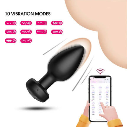 Anal Plug Vibrating Butt Plug, Adult Sex Toys 3PCS Silicone Anal Plugs, Anal Sex Toys with Remote Control 10 Vibrating Vibrator