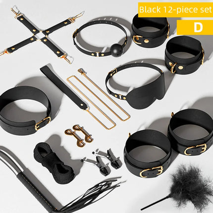 Premium BDSM Bondage Kit for Couples Bed Restraints Women's Bandage Slave Collars Obedience Adult Erotic Accessories