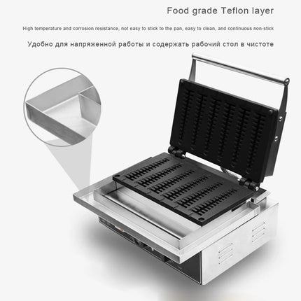 HPH2O Electric Waffle Maker Machine Lolly Waffle Pine Tree Shape 6Pcs Waffle Iron Waffle Baking Equipment Dessert Maker