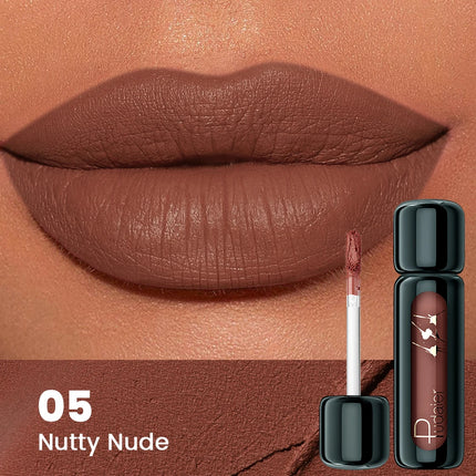 1PC Matte Velvet Lip Gloss - Highly Saturated Liquid Lip Mud, Non-Stick Long-Lasting Formula, 10-Shade Mixed Palette