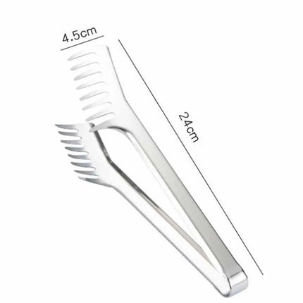 Multifunctional Stainless Steel Food Clip Barbecue Spaghetti Tongs Pasta Forks Kitchen Tools