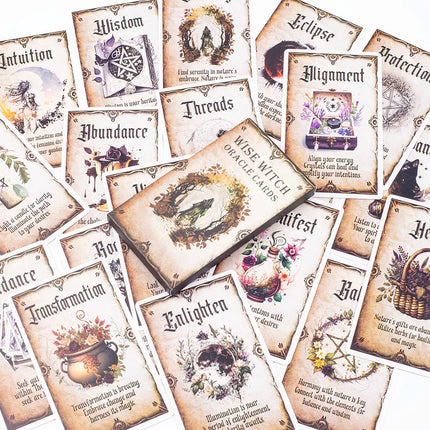 Wise Witch Oracle Cards A 20-Card Deck High Quality Tarot Leisure Entertainment Family Gatherings Board Game Cards 12x7cm