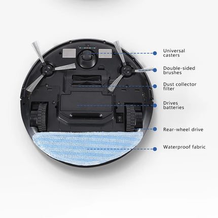 DIVEDEER Home Automatic Vacuum Cleaner Intelligent Remote Control Sweeping Mopping Robot Rechargeable Vacuum Cleaner Robot
