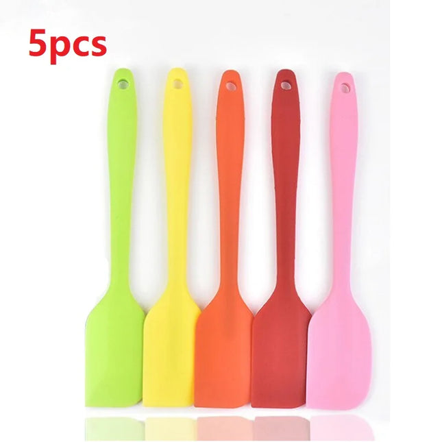 5/10/15/20PCS Random Color Silicone Spatulas Cream Spatula Cake Cream Scraper Baking Cake Tool Heat-resistant Seamless Scraper