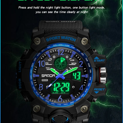 SANDA Brand G- Style Military Watch Men Digital Shock Sports Watches For Man Waterproof Electronic Wristwatch Mens Relogios 3169