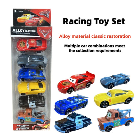 Instock 6pcs/Set Pixar Car 3 Lightning M/C/Queen Jackson Storm Mack Truck 1:55 Diecast Metal Car Model Toy Boy Christmas Gift