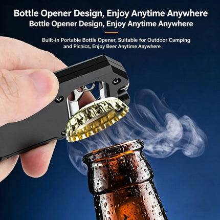 Strong Light LED Keychain Flashlight USB C Rechargeable Waterproof Torch with COB Light Source and Bottle Opener Camping Lantern