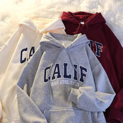 Sweatshirt printed hooded pullover Korean fashion loose and casual hooded pullover for women Y2k