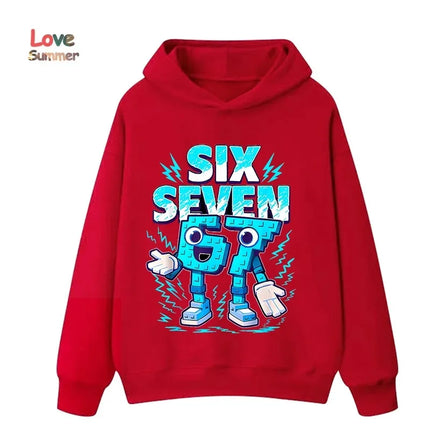 67 Six Seven Italian Brainrot hoodie Funny Graphic pullover girls Boys Fleece Warm Kids Fall Hoodie Casual unisex Sweatshirt