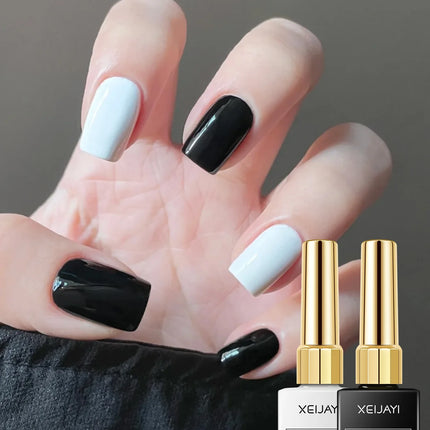 XEIJAYI 15ML White Regular Nail Polish for Semi Permanent Base Top Coat Manicure Soak Off Varnishes Nail Art esmalte de uñas