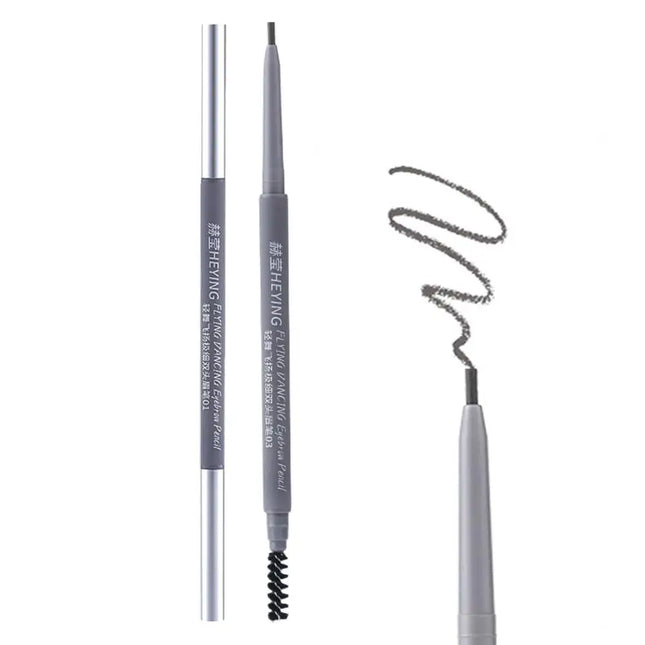 Ultra Fine Double Ended Eyebrow Pencil Waterproof Sweatproof Long Lasting Natural Hair Like Strokes Beginner Friendly with Brush
