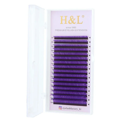 Color Lashes Violet Blue Brown Green Red White Pink Yellow Eyelash Extensions Individual Colored Eyelashes False Mink Eyelashes