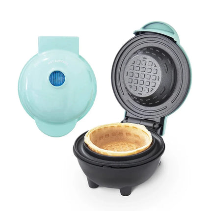 220V Mini Waffle Bowl Maker Breakfast Machine Egg Tart Ice Cream & Egg Roll Maker for Home Kitchen Waffle Maker