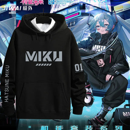 Hatsune Miku New Functional Series Sweater Set Hatsune Miku Peripheral Clothes Male and Female Couples Fleece Hooded Jacket Gift