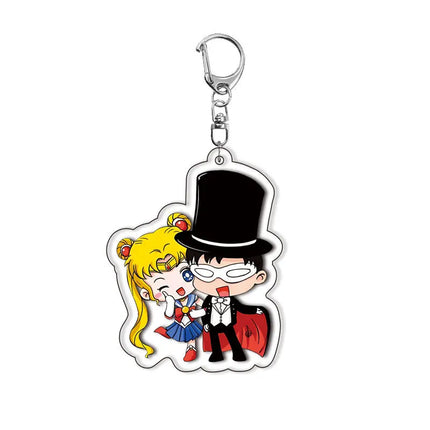 Sailor Moon Acrylic Keychain Usagi Tsukino Chibiusa Anime Cute Charm Pendant Cosplay Gift Collection Kawaii Accessory for Girls