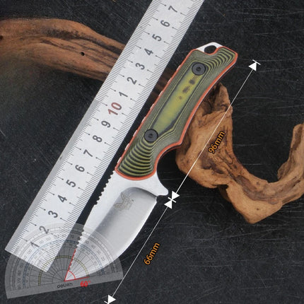 2026 new Outdoor high hardness straight knife integral backbone wilderness survival knife self-defense path-clearing small knife