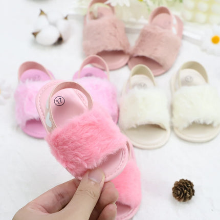 Baby girl winter breathable front shoes cute plush toddler shoes baby shoes