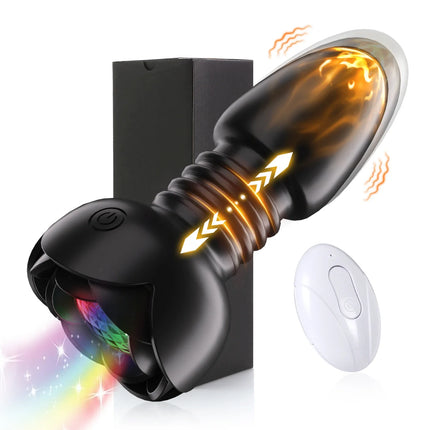 Wireless Remote Prostate Massager Female Vagina Masturbator Telescopic Anal Butt Plug Vibrator Adult Sex Toys for Women Men