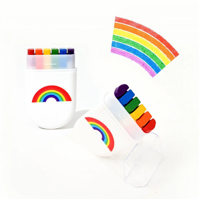 2PCs Rainbow Crayon Paint Rainbow Birthday Party Colorful Theme Party Accessories Party Family Costume Gift Pocket Size