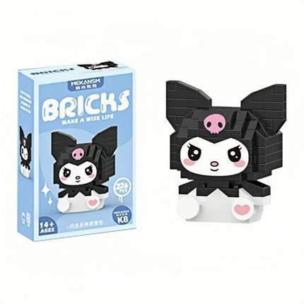 99 style SANRIO Hello Kitty Building Blocks Cartoon Figures Kuromi Bricks My Melody Children's Assembly Toys Cinnamoroll Gift