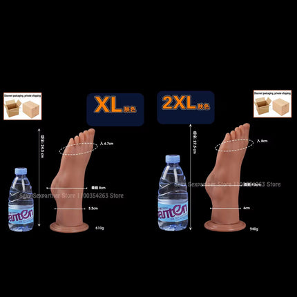 Big Silicone Feet Style Anal Plug Huge Dilator Anal Dildo Suction Cup Ass Butt Plug Deep Masturbator Stimulation Adult Sex Toys